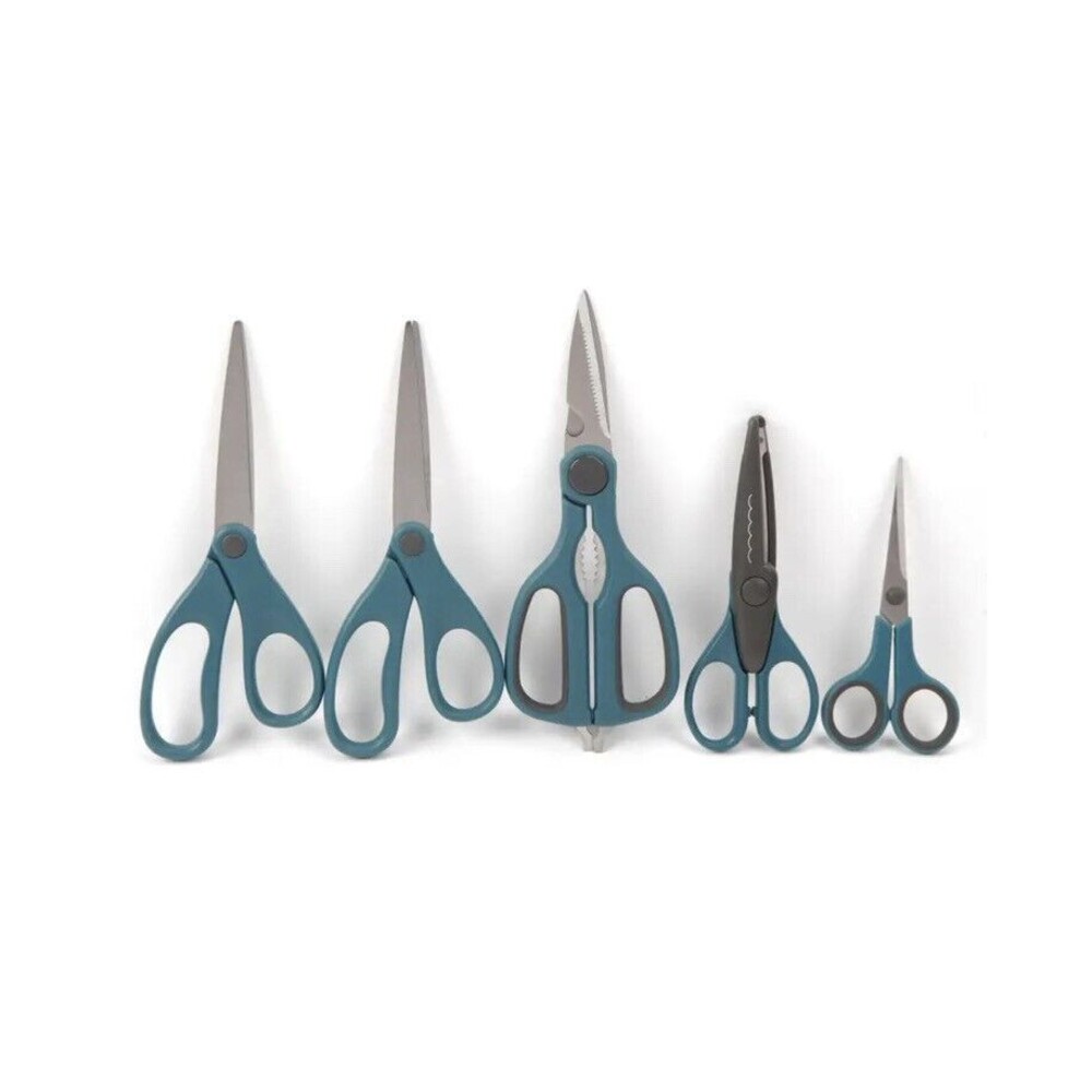 ANVIL Brand Comfort-Grip Handled Scissors for Crafting (5-Piece Set)